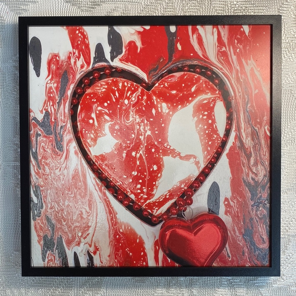 B2- Valentine Pour Painting ♥️ Art Print Mixtile Ready to Hang